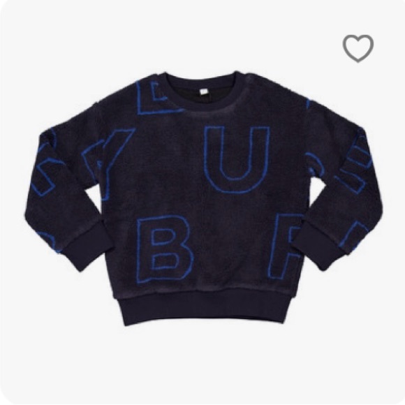 Burberry, boys, new with tags, navy and‎ black fleece sweatshirt, size 4Y - Picture 1 of 7